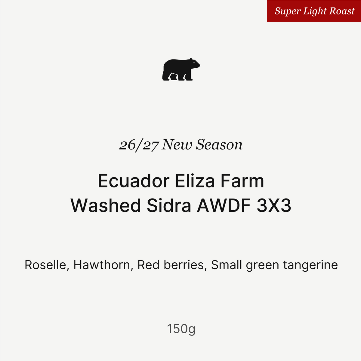 26/27 New Season - Ecuador Eliza Farm Washed Sidra AWDF 3X3 - 150g