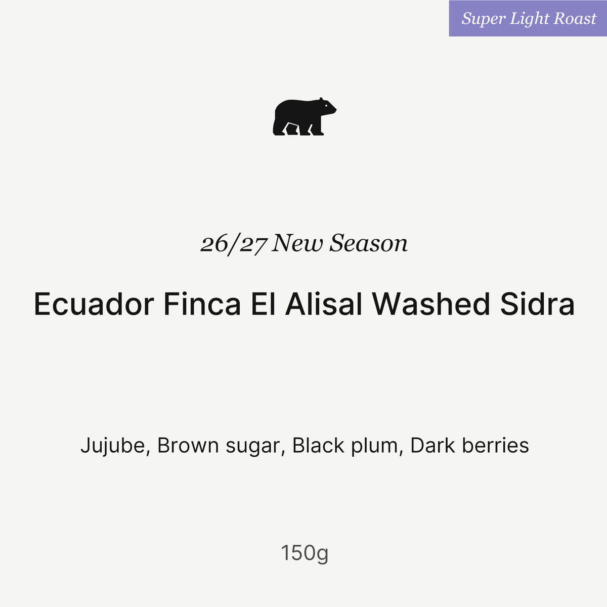 26/27 New Season - Ecuador Finca El Alisal Washed Sidra - 150g