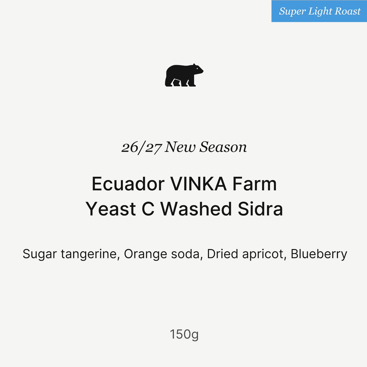 2026/27 New Season - Ecuador VINKA Farm Yeast C Washed Sidra - 150g