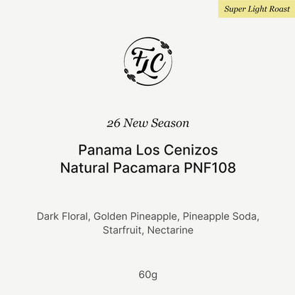 26 New Season - Panama Los Cenizos Natural Pacamara PNF108 60g