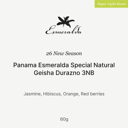 26 New Season - Panama Esmeralda Special Natural Geisha Durazno 3NB 60g