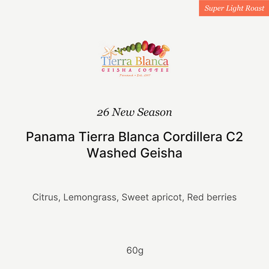 26 New Season - Panama Tierra Blanca Cordillera C2 Washed Geisha - 60g
