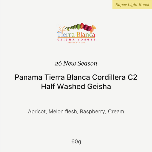 26 New Season - Panama Tierra Blanca Cordillera C2 Half Washed Geisha - 60g
