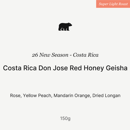 26 New Season - Costa Rica Don Jose Red Honey Geisha 150g