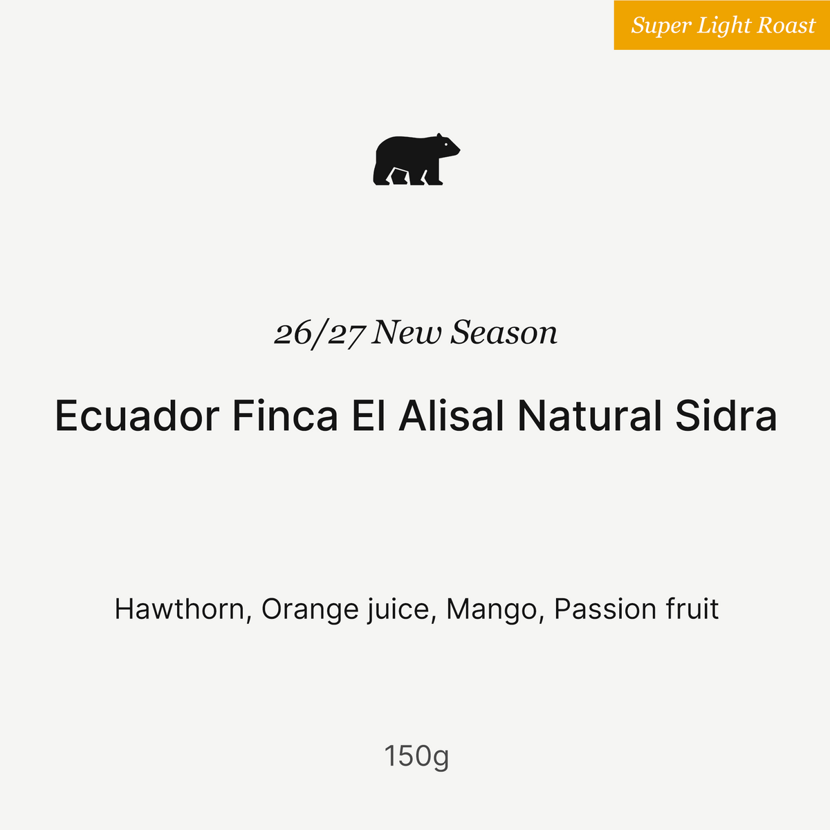 26/27 New Season - Ecuador Finca El Alisal Natural Sidra - 150g